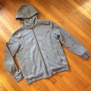 Heavyweight grey Banana Republic hooded sweatshirt
